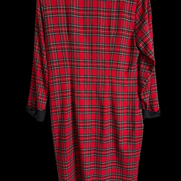 Vintage 90s Compagnie Internationale Express Plaid Dress Button Front - size 8 - Picture 3 of 3